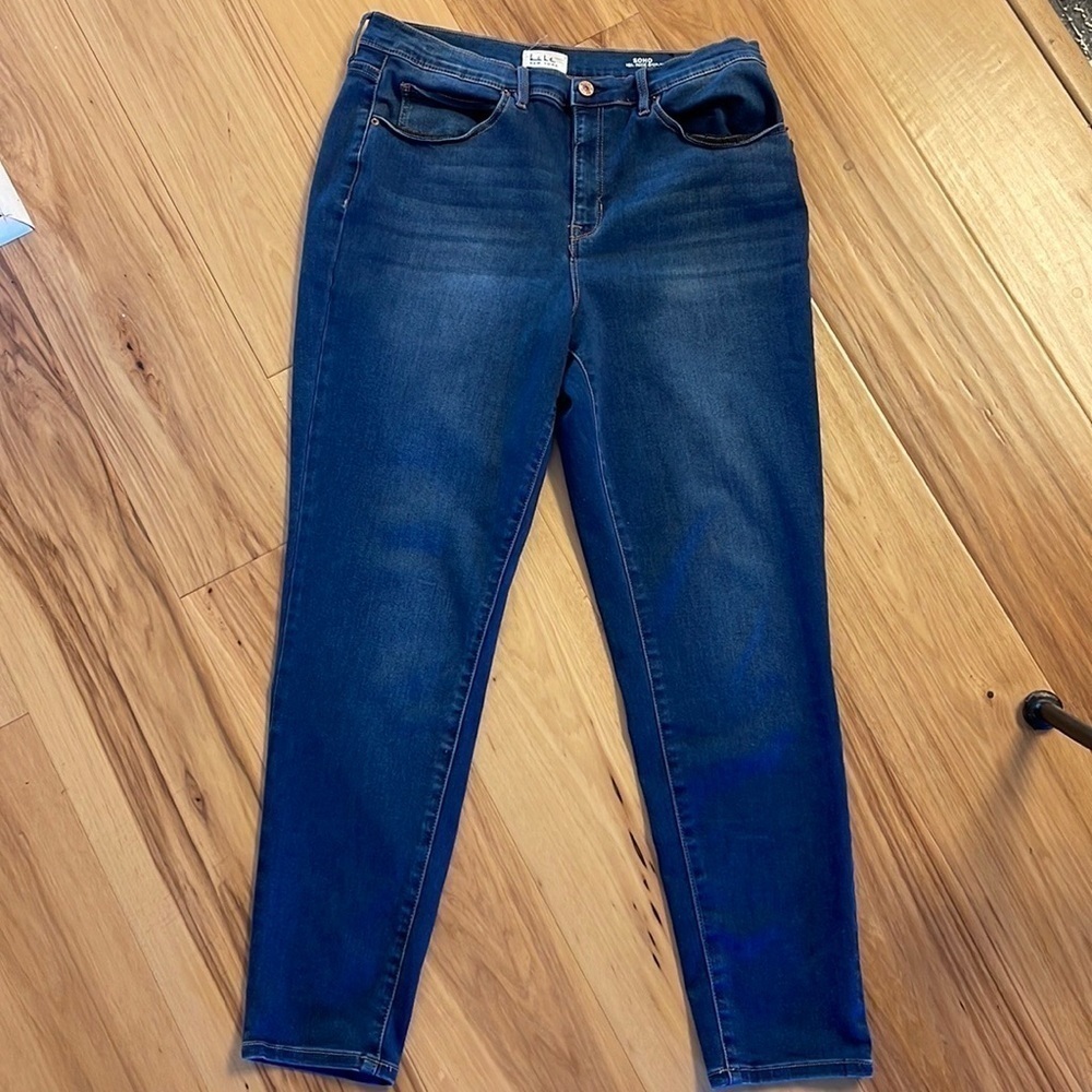Nicole Miller Soho High Rise Skinny Blue Jeans. Size 14. D4/A1937 - Picture 2 of 6